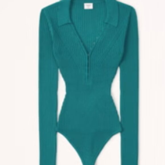 Hook-and-Eye Sweater Bodysuit - Picture 1 of 4